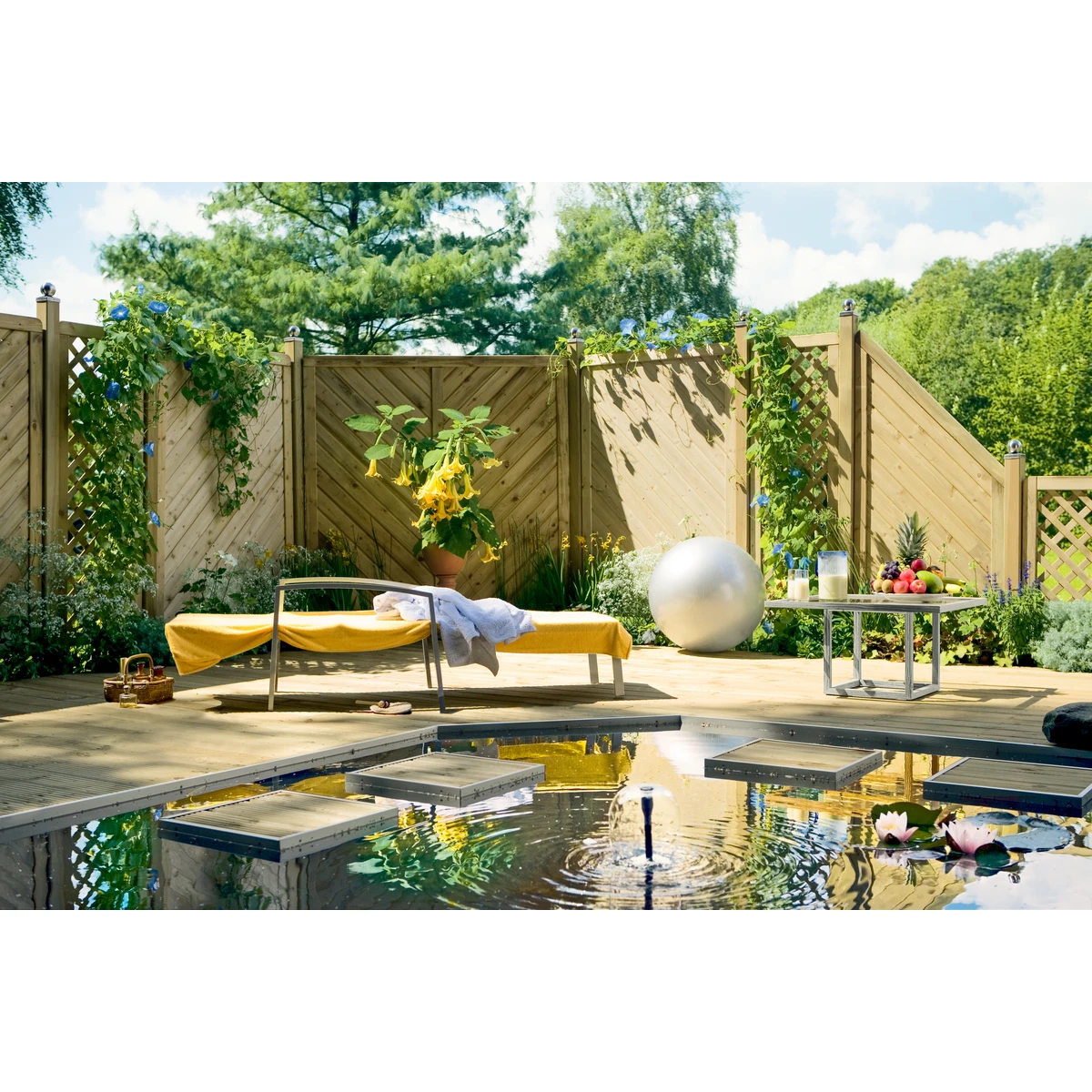 TraumGarten Tor KDI Holz Natur Gerade GADA 3 TraumGarten Tor KDI Holz Natur Gerade GADA – Bild 3