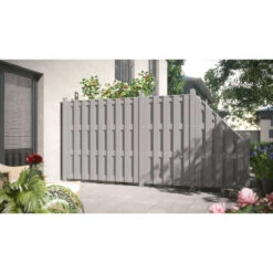 TraumGarten Sichtschutzzaun WPC Grau "JUMBO" -GartenWelt Günstiges Geschäft 76245 snam jwpc grau s 22