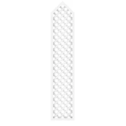 TraumGarten Sichtschutzzaun Kunststoff Weiss "LONGLIFE" Diagonal-Giebel