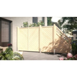 TraumGarten Sichtschutzzaun Lärche Holz Gelb-braun "ALTAI MARO" Gerade -GartenWelt Günstiges Geschäft 76245 snam maro s 22 1