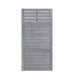 TraumGarten Sichtschutzzaun Holz Grau "NEO DESIGN" Mit Gitter