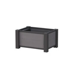 TraumGarten WPC 4-eck Pflanzkasten Mit Einsatz Anthrazit 72x52x40cm