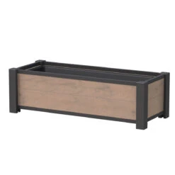 TraumGarten WPC 4-eck Pflanzkasten Mit Einsatz Mandel 129x52x40cm