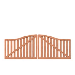 TraumGarten Doppeltor Geölt Holz Natur Krone RAJA