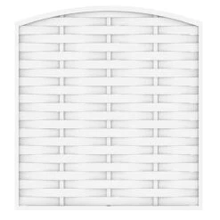 TraumGarten Sichtschutzzaun Kunststoff Weiss "LONGLIFE ROMO" Rund