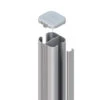 TraumGarten SYSTEM Pfosten Basic Silber Zum Aufschrauben 7 X 7 Cm