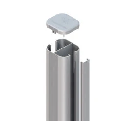 TraumGarten SYSTEM Pfosten Basic Silber Zum Aufschrauben 7 X 7 Cm