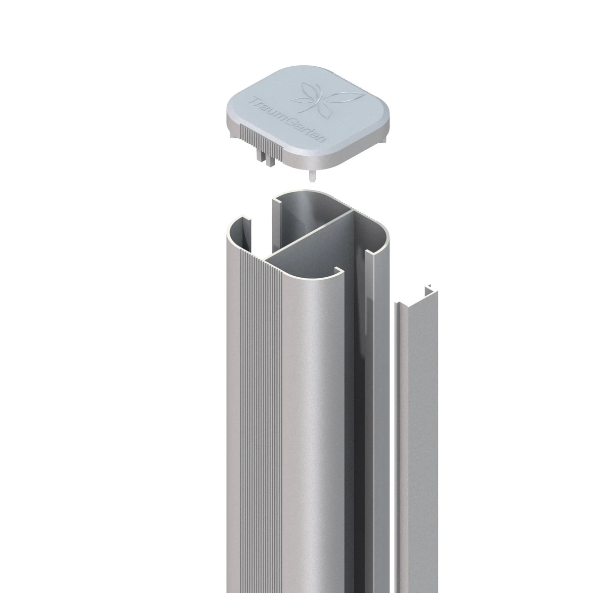 TraumGarten SYSTEM Pfosten Basic Silber Für Erdverbau 7 X 7 Cm 1 TraumGarten SYSTEM Pfosten Basic Silber Für Erdverbau 7 X 7 Cm