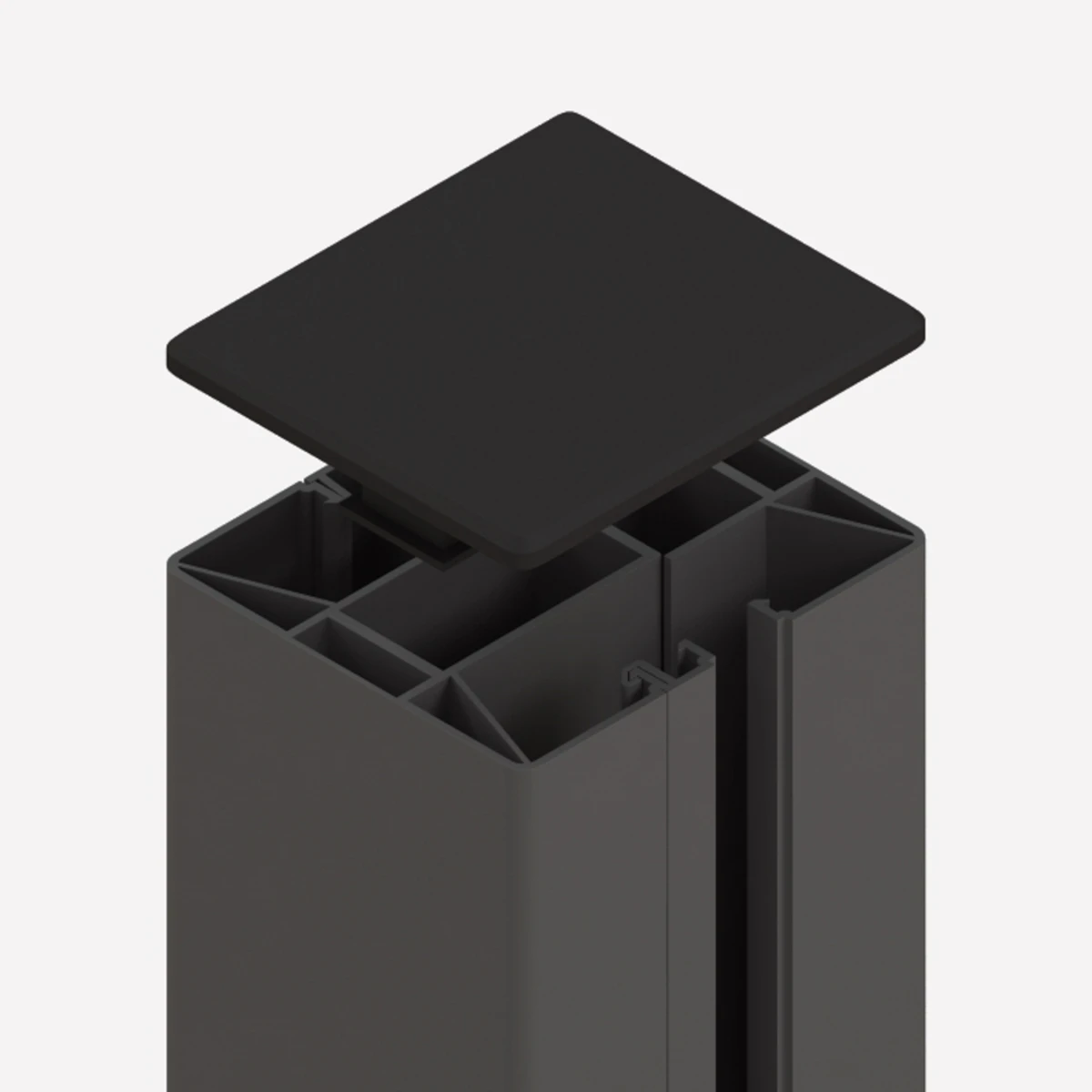 TraumGarten SYSTEM Klemmpfosten Anthrazit 8 X 8 Cm 1 TraumGarten SYSTEM Klemmpfosten Anthrazit 8 X 8 Cm