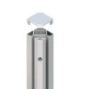 TraumGarten SYSTEM Eck-Klemmpfosten Silber 8x8x105cm