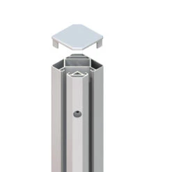 TraumGarten SYSTEM Eck-Klemmpfosten Silber 8x8x105cm