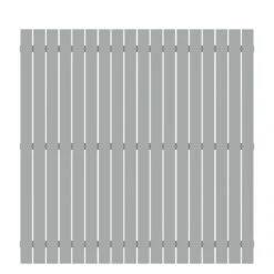 TraumGarten Sichtschutzzaun Aluminium Silber "SQUADRA" Zaun