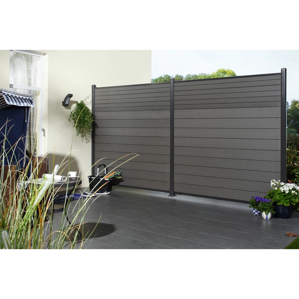TraumGarten Tor WPC Anthrazit Links "SYSTEM" 4 TraumGarten Tor WPC Anthrazit Links "SYSTEM" – Bild 4