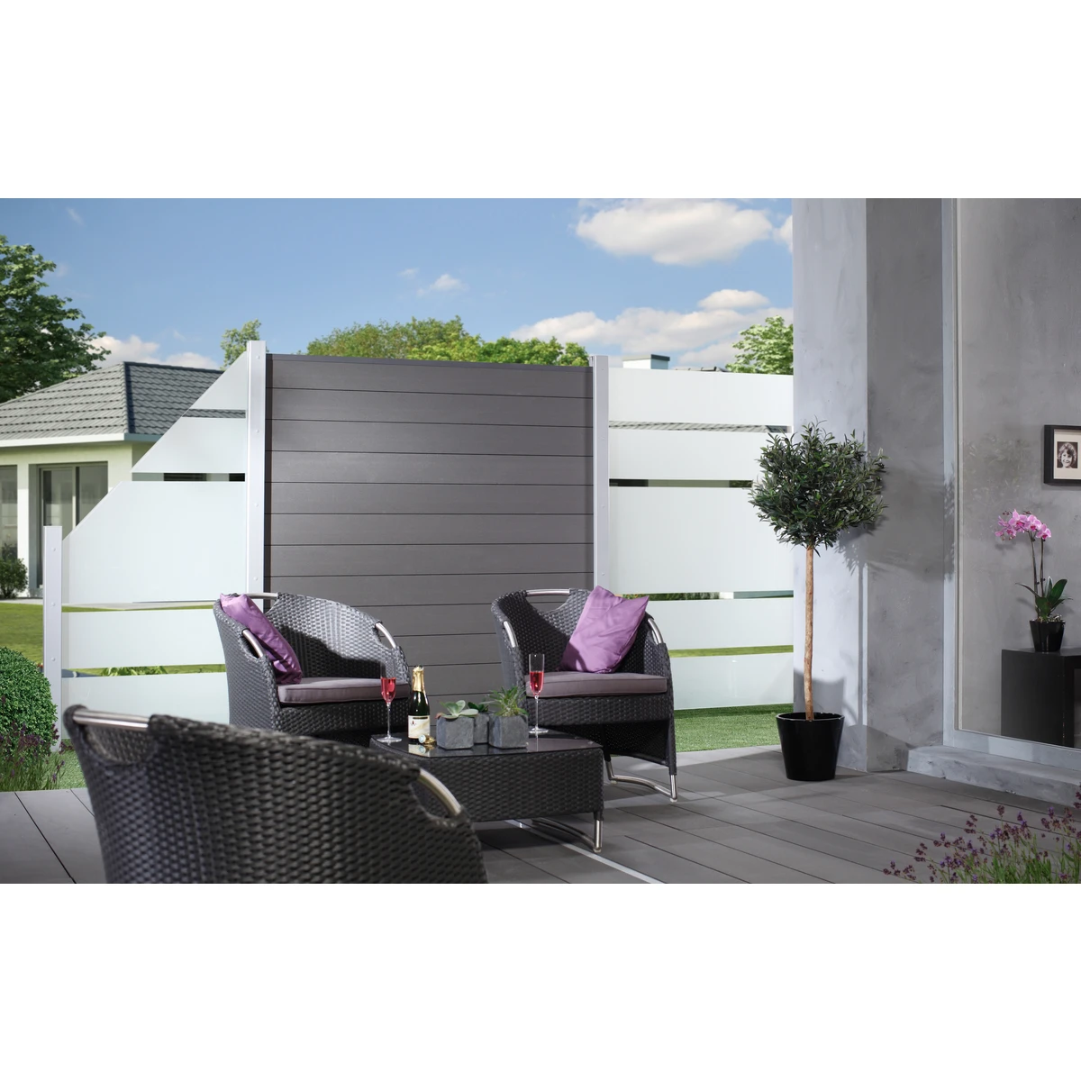 TraumGarten Tor WPC Anthrazit Links "SYSTEM" 5 TraumGarten Tor WPC Anthrazit Links "SYSTEM" – Bild 5