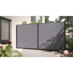 TraumGarten Sichtschutzzaun WPC Anthrazit / Leisten Anthrazit "SYSTEM WPC" -GartenWelt Günstiges Geschäft 76245 snam swpc anth s 22 3