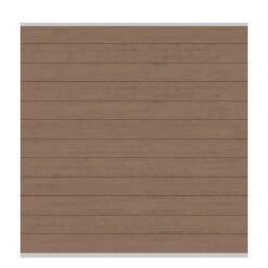 TraumGarten Sichtschutzzaun WPC Mandel "SYSTEM" Zaunfeld-Set Silber Leiste