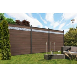 TraumGarten Tor WPC Braun Links "SYSTEM PLATINUM" -GartenWelt Günstiges Geschäft 76245 snam swpc pltn braun s 11