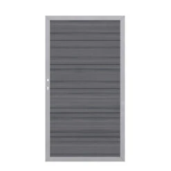 TraumGarten Tor WPC Grau Links "SYSTEM PLATINUM XL"