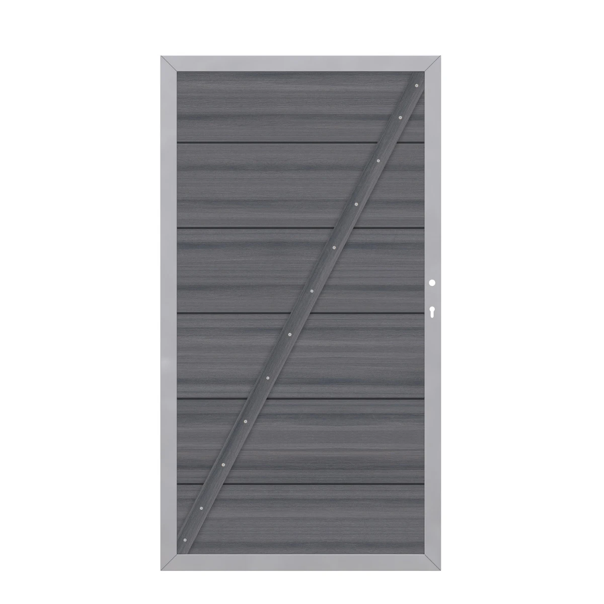 TraumGarten Tor WPC Grau Links "SYSTEM PLATINUM XL" 2 TraumGarten Tor WPC Grau Links "SYSTEM PLATINUM XL" – Bild 2