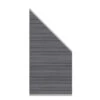 TraumGarten Sichtschutzzaun WPC Grau "SYSTEM PLATINUM XL" Zaun-Anschluss-Set Lamelle 20 X 300mm