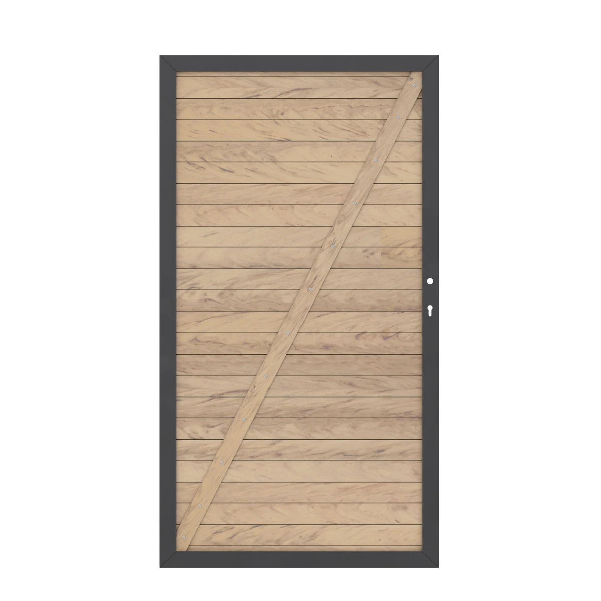 TraumGarten Tor WPC Sand Anthrazit Rahmen Links "SYSTEM" 2 TraumGarten Tor WPC Sand Anthrazit Rahmen Links "SYSTEM" – Bild 2