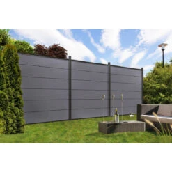 TraumGarten Sichtschutzzaun WPC Anthrazit / Leisten Anthrazit "SYSTEM WPC XL" -GartenWelt Günstiges Geschäft 76245 snam swpc xl anth s 13 2