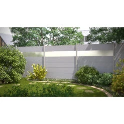 TraumGarten Sichtschutzzaun WPC Grau / Leisten Silber "SYSTEM WPC XL" -GartenWelt Günstiges Geschäft 76245 snam swpc xl grau s 21 1