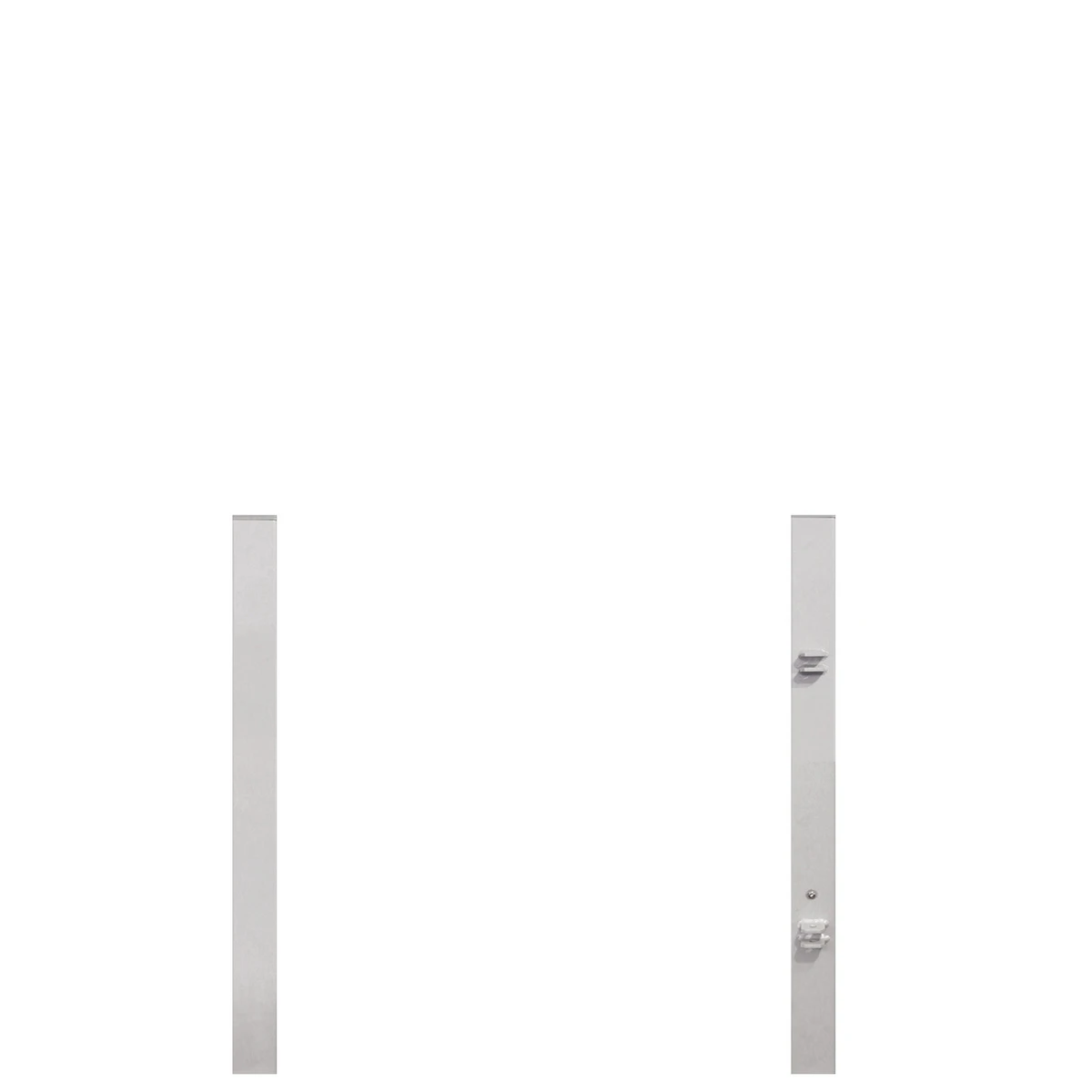 TraumGarten Torpfosten Einzeltor Vorgarten (2er-Set) Silber Metall, 8x8x150cm 1 TraumGarten Torpfosten Einzeltor Vorgarten (2er-Set) Silber Metall, 8x8x150cm