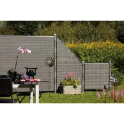 TraumGarten Sichtschutzzaun Polyethylen Anthrazit "WEAVE" Rechteck -GartenWelt Günstiges Geschäft 76245 snam weav anth s 12 1