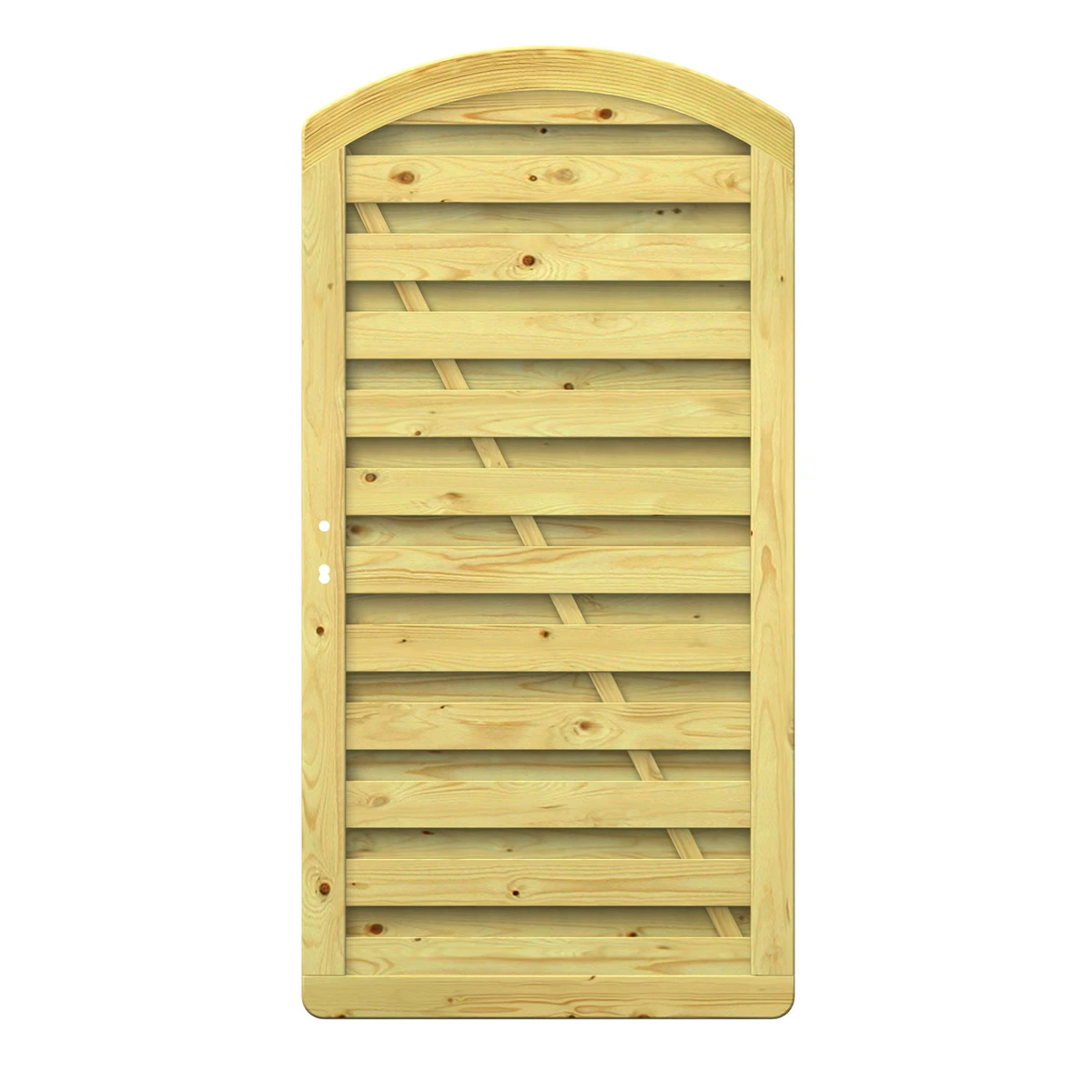 TraumGarten Tor KDI Holz Natur Rund "XL" 1 TraumGarten Tor KDI Holz Natur Rund "XL"