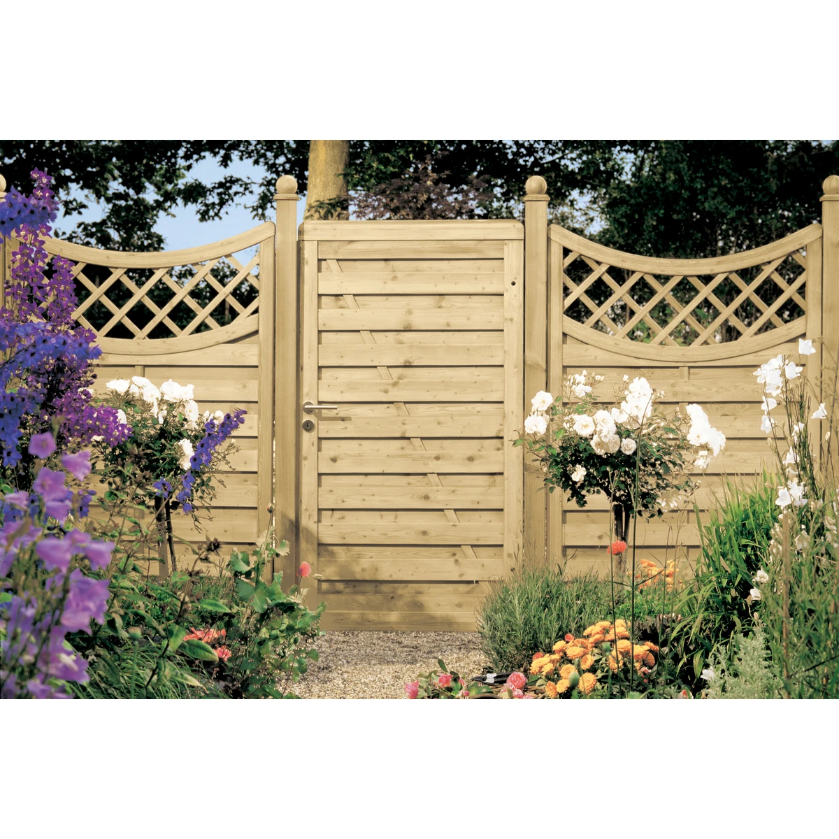 TraumGarten Tor KDI Holz Natur Gerade "XL" 3 TraumGarten Tor KDI Holz Natur Gerade "XL" – Bild 3