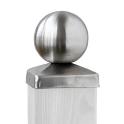 TraumGarten Kugel-Pfostenkappe 90 Edelstahl