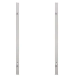 TraumGarten Torpfosten Doppeltor (2er-Set), Metall, Silber 8x8x255cm