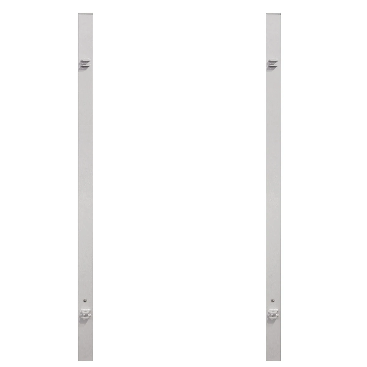 TraumGarten Torpfosten Doppeltor (2er-Set), Metall, Silber 8x8x255cm 1 TraumGarten Torpfosten Doppeltor (2er-Set), Metall, Silber 8x8x255cm