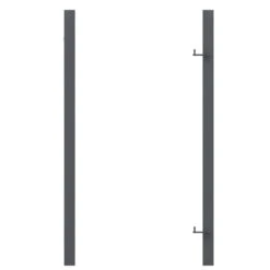 TraumGarten Torpfosten Einzeltor (2er-Set), Metall, Anthrazit 8x8x255cm