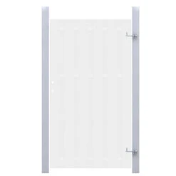 TraumGarten Torpfosten Einzeltor (2er-Set), Metall, Silber 8x8x255cm