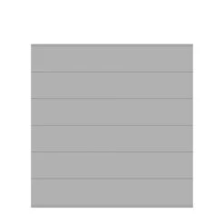 TraumGarten Sichtschutzzaun Aluminium Lackiert Silber "SYSTEM ALU XL"