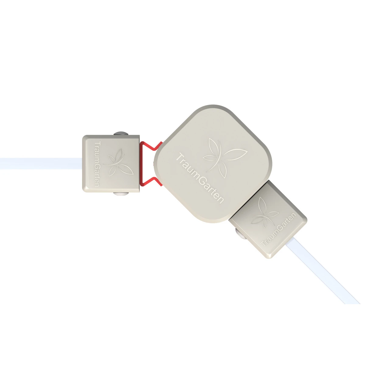 TraumGarten Pfosten Montageadapter Zaun In 45 Grad Silber 2 TraumGarten Pfosten Montageadapter Zaun In 45 Grad Silber – Bild 2
