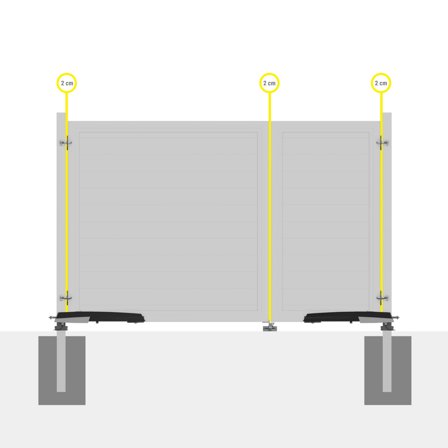 TraumGarten SYSTEM WPC Doppeltor Auf Maß Mit E-Antrieb 5 TraumGarten SYSTEM WPC Doppeltor Auf Maß Mit E-Antrieb – Bild 5