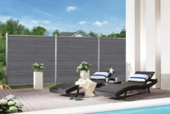 TraumGarten System WPC Platinum XL Zaun-Set -GartenWelt Günstiges Geschäft system platinum xl grau 0716 terrasse jpg 1